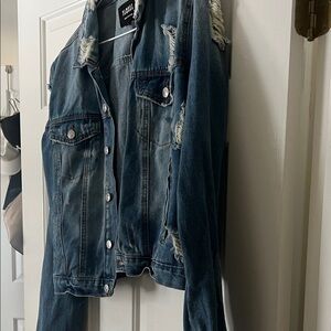 Almost Famous Ripped Denim Jacket